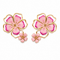 Boucles d'oreilles Hibiscus